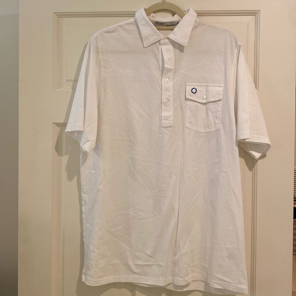 Men’s criquet classic players shirt size L white